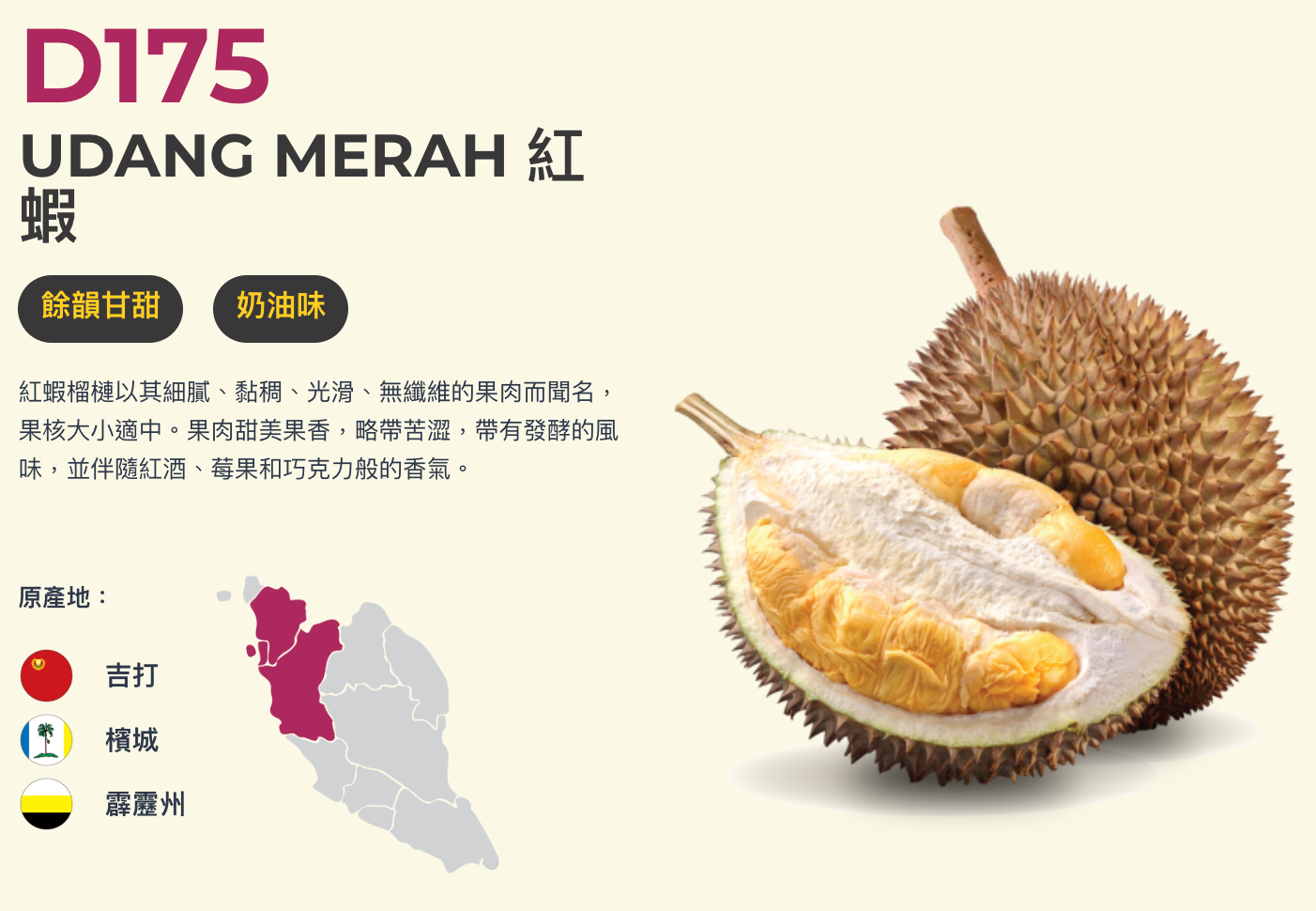 Malaysia DKing State Banquet Grade Durian Omakase Frozen Pulp (8 Boxes) - Limited Time Offer