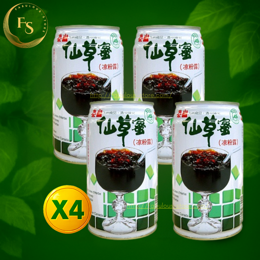 Taiwan TAISUN Grass Jelly Drink with Honey（ 330g ）X4 