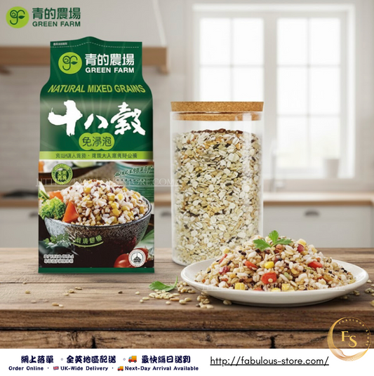 台灣 ⻘的農場-免浸免泡十八穀米 （ 1.2kg )