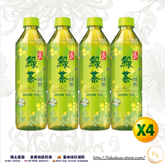 Hong Kong DoDei Honey Green Tea (500ml × 4 Bottles)