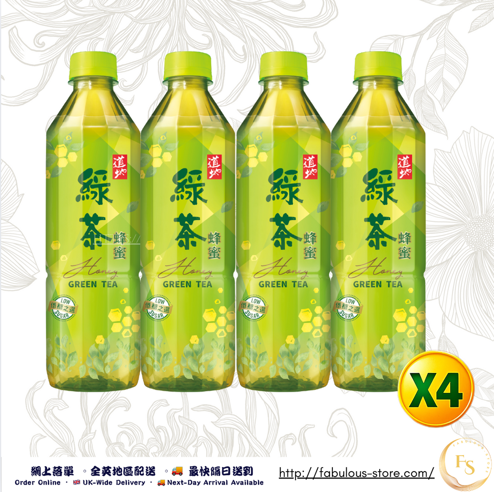 DoDei Honey Green Tea (500ml × 4 Bottles)｜Low Sugar & Refreshing Summer ...