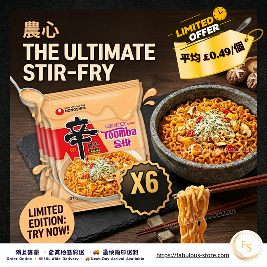 韓國 農心 辛拉麵 Toomba 奶油辣炒麵｜137g x 6包（賞味期：25/06/2026）