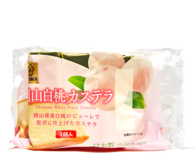 日本 櫻花製菓 岡山白桃蜂蜜蛋糕（3件裝 ） (賞味期 ：Oct 2026 ）