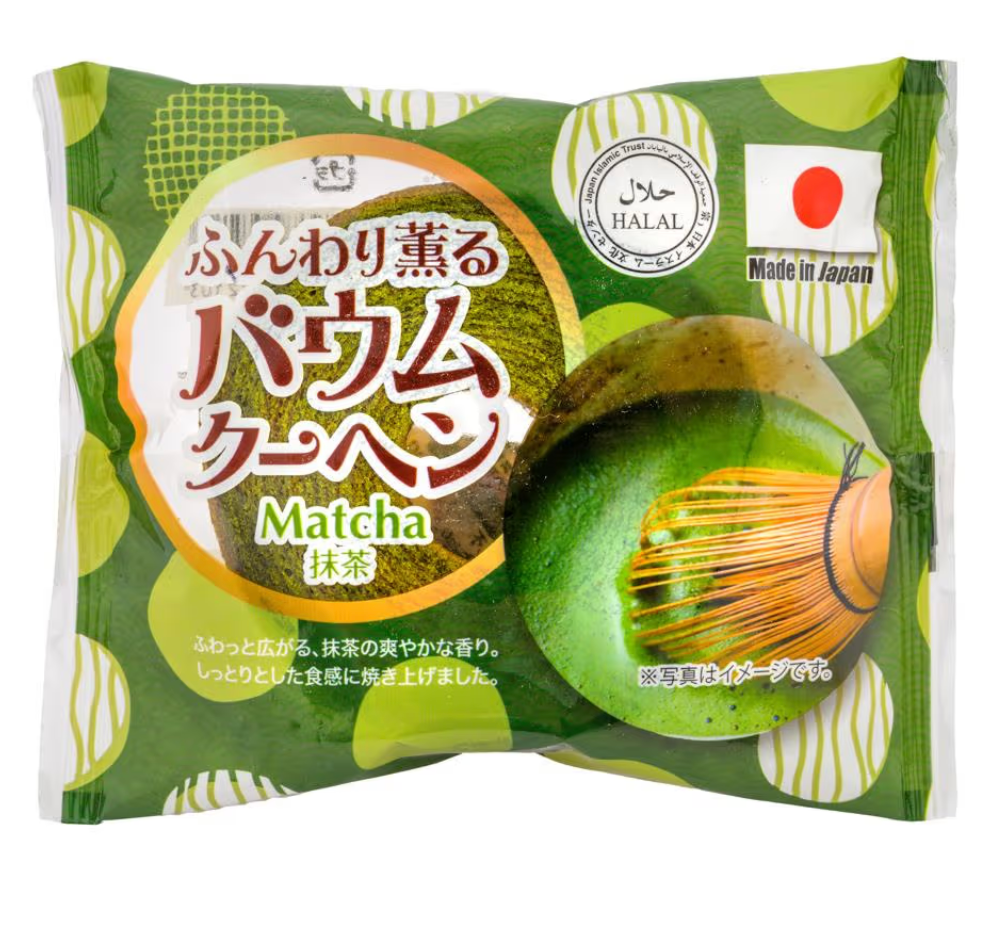日本 綠茶味 抹茶味 年輪蛋糕 (55g) (賞味期 ：Jan 2027 ）（ 清真認證 ）