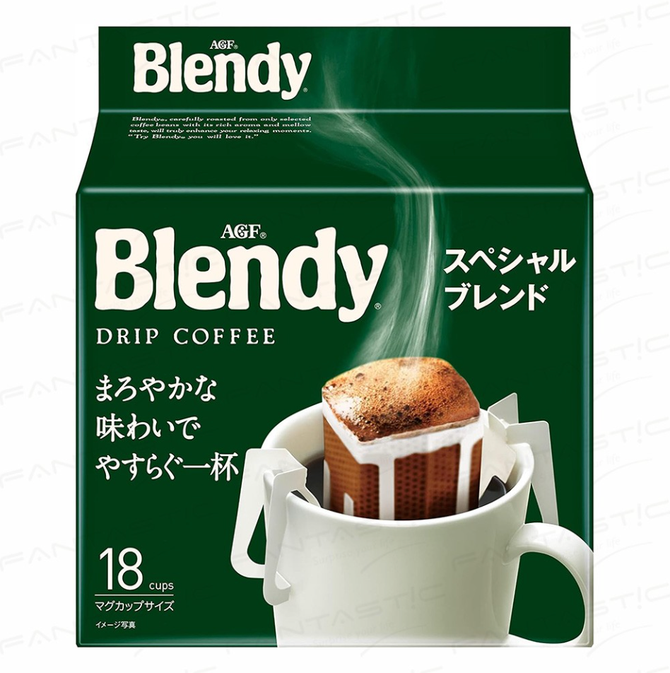 日本 AGF Blendy 特製綜合滴濾掛耳咖啡 18包 （賞味期：31 Dec 2027）