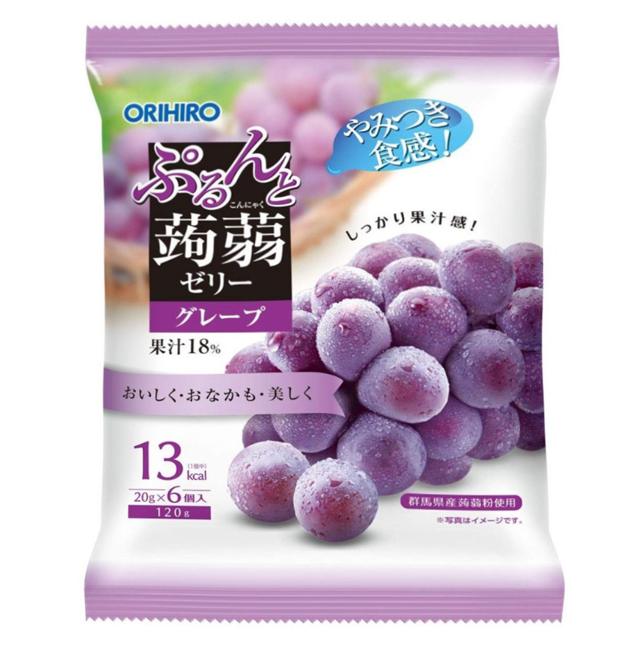 日本 Orihiro 蒟蒻果凍 紅葡萄味 - 120g（賞味期：31 Jan 2027）