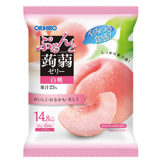 日本 Orihiro 蒟蒻果凍 桃子味 - 120g（賞味期：31 Dec 2026）