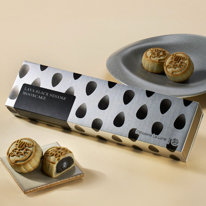 HK Patisserie La Lune｜Lava Black Sesame Mooncakes 4-Piece Gift Box【Order Separately｜BBD: 25 Oct 2026】