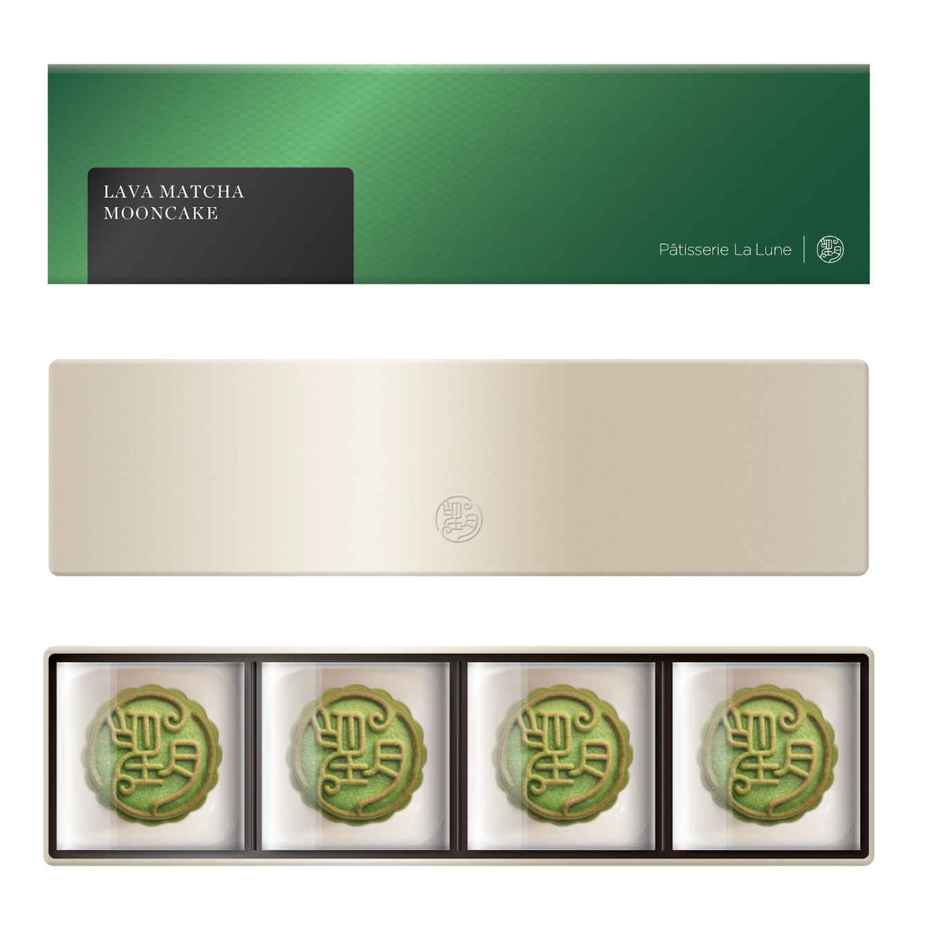 HK Patisserie La Lune｜Lava Matcha Mooncakes 4-Piece Gift Box【Order Separately｜BBD: 25 Oct 2026】