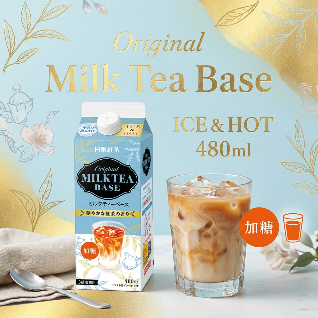 日本 日東 Nitto 原味奶茶濃縮茶底 480ml ｜無奶配方 （ 自製奶茶・冰奶茶・鮮奶茶專用）（ 賞味期：Feb 2027 ）
