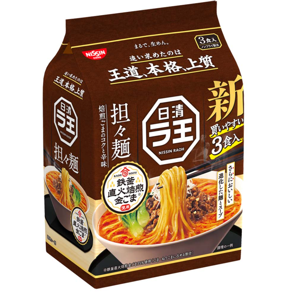 日本 日清 Nissin Raoh 拉王 担担面拉麵 （ 3包裝 ）（賞味期：Dec 2026 ）