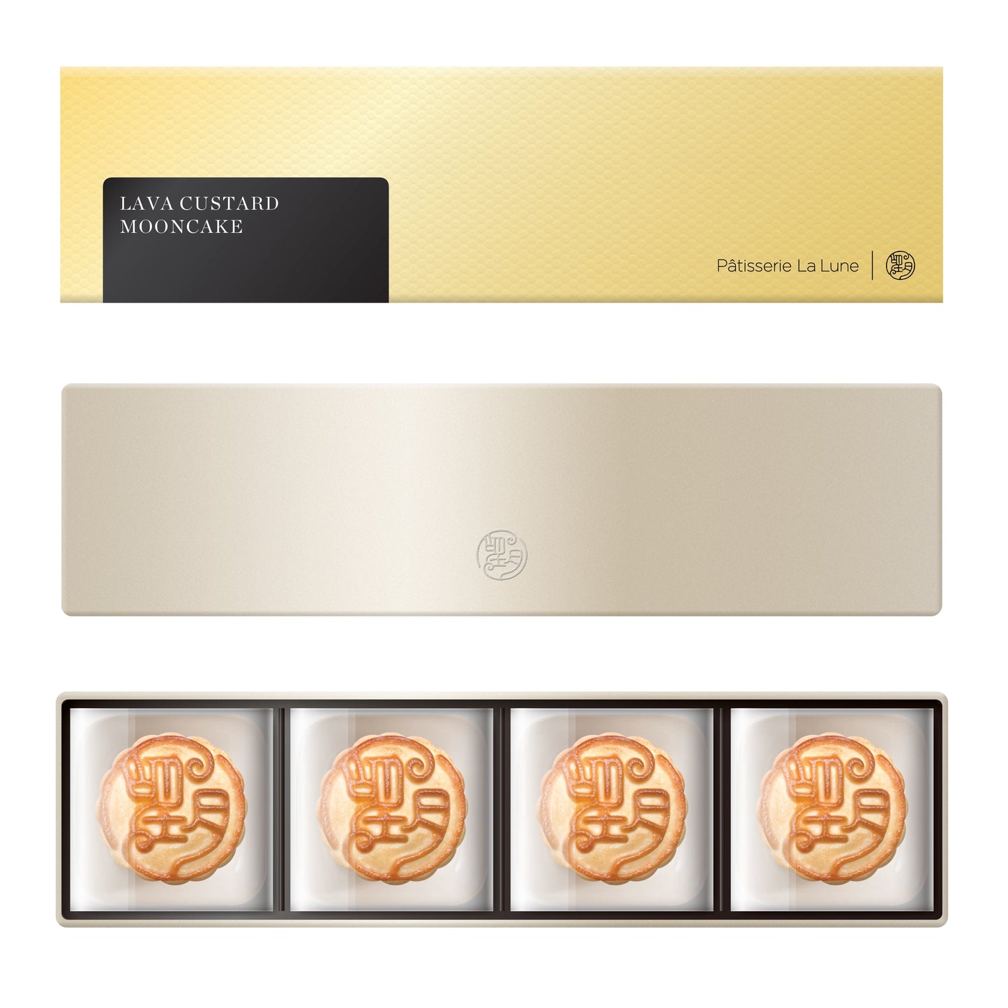 HK Patisserie La Lune｜Lava Custard Mooncakes 4-Piece Gift Box【Order Separately｜BBD: 25 Oct 2026】