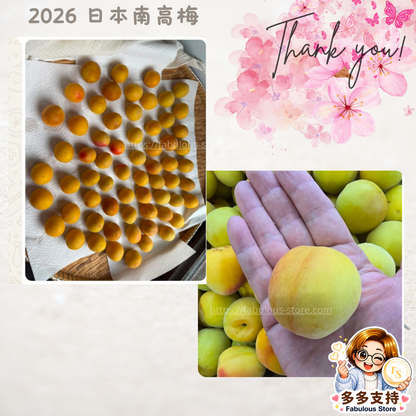 Japan JA Kinan Aka-Shu Ripe Nanko Ume Plums 3L (1kg) 