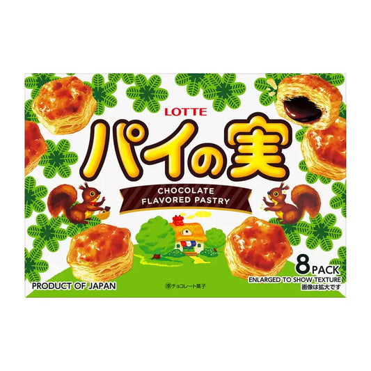 Japan LOTTE Pie no Mi Chocolate Flavored Pastry (73g × 8 packs | 584g)