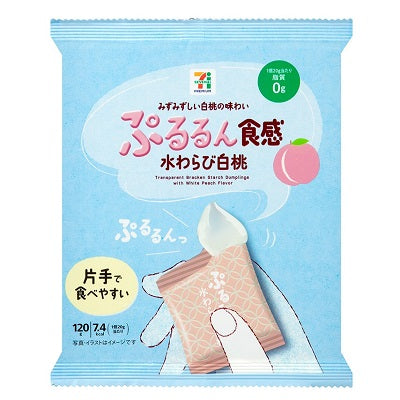 日本直送  7-11 清甜白桃 · 水信玄餅風和菓子 ( 6粒裝 )
