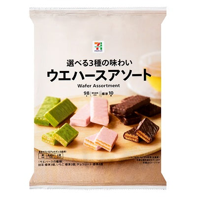 日本直送  7-11 期間限定 🍓🍫🍵 威化組合 98g – 巧克力、草莓、抹茶