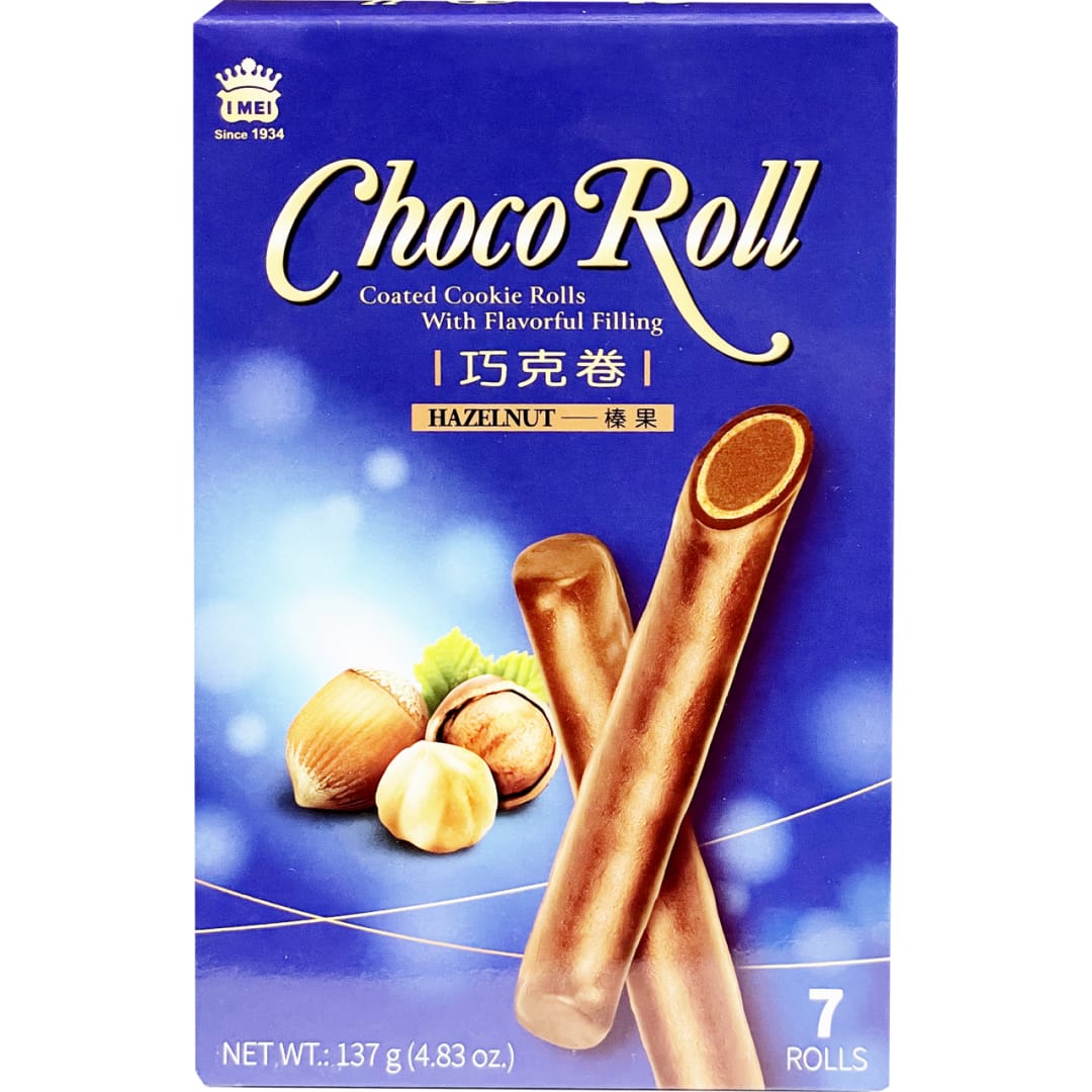 台灣 義美巧克力卷 / 蛋捲 - 榛果 137g （  7 Roll ）