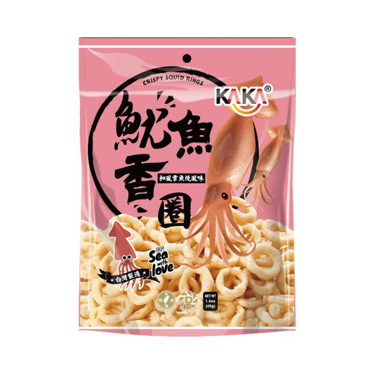 🦑【台灣直送 KAKA 魷魚香圈｜台式鹽酥味】40g