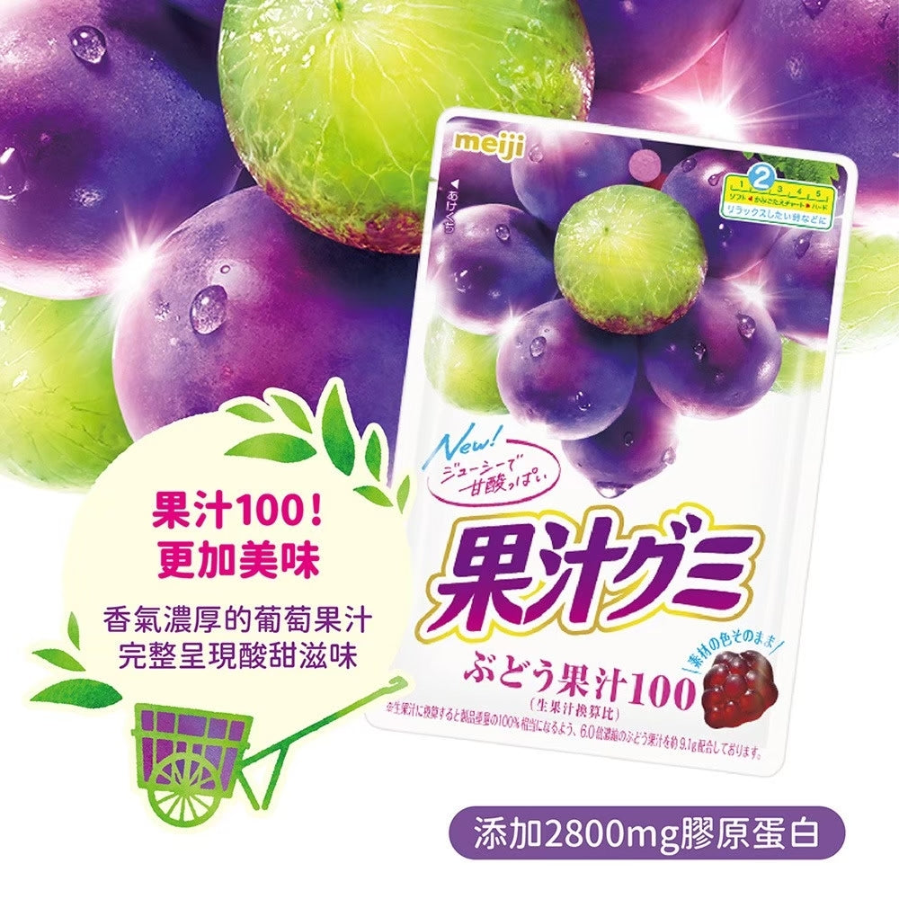 日本直送 🍇 明治Meiji 果汁QQ軟糖 - 葡萄口味 🍇