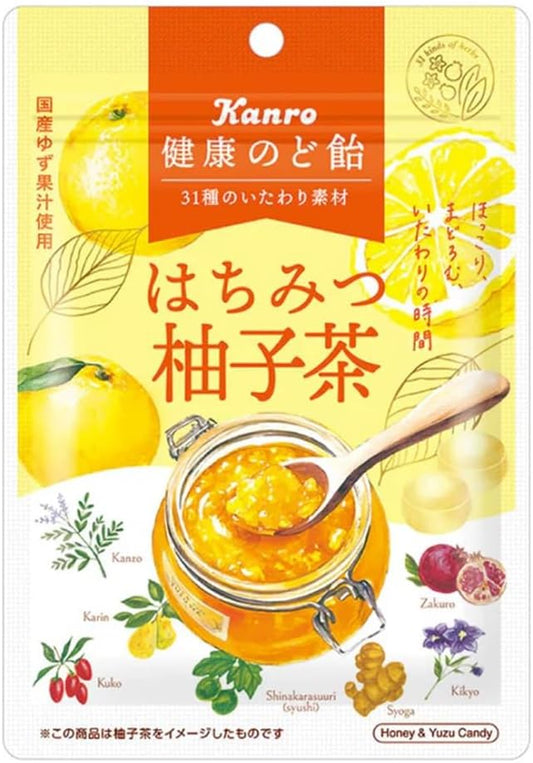 Japan Kanro Healthy Herbal Throat Candy Honey Yuzu Tea Flavour 🍯🌿 (80g)