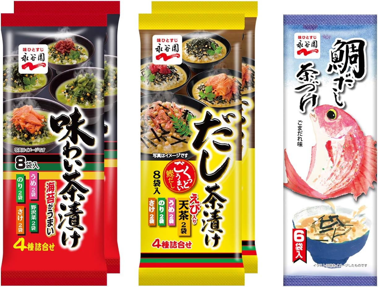 日本直送  永谷園 茶泡飯3款組合套裝  （ 38餐 ）