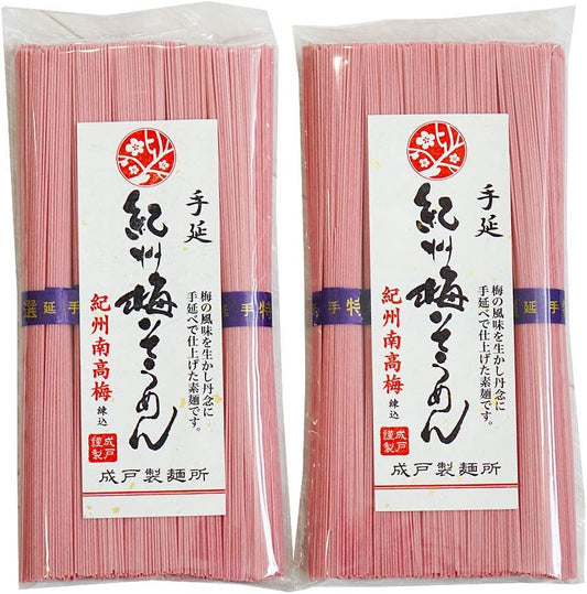 日本直送 Fumiko農園 手延紀州梅素麵 500g（250g×2袋）
