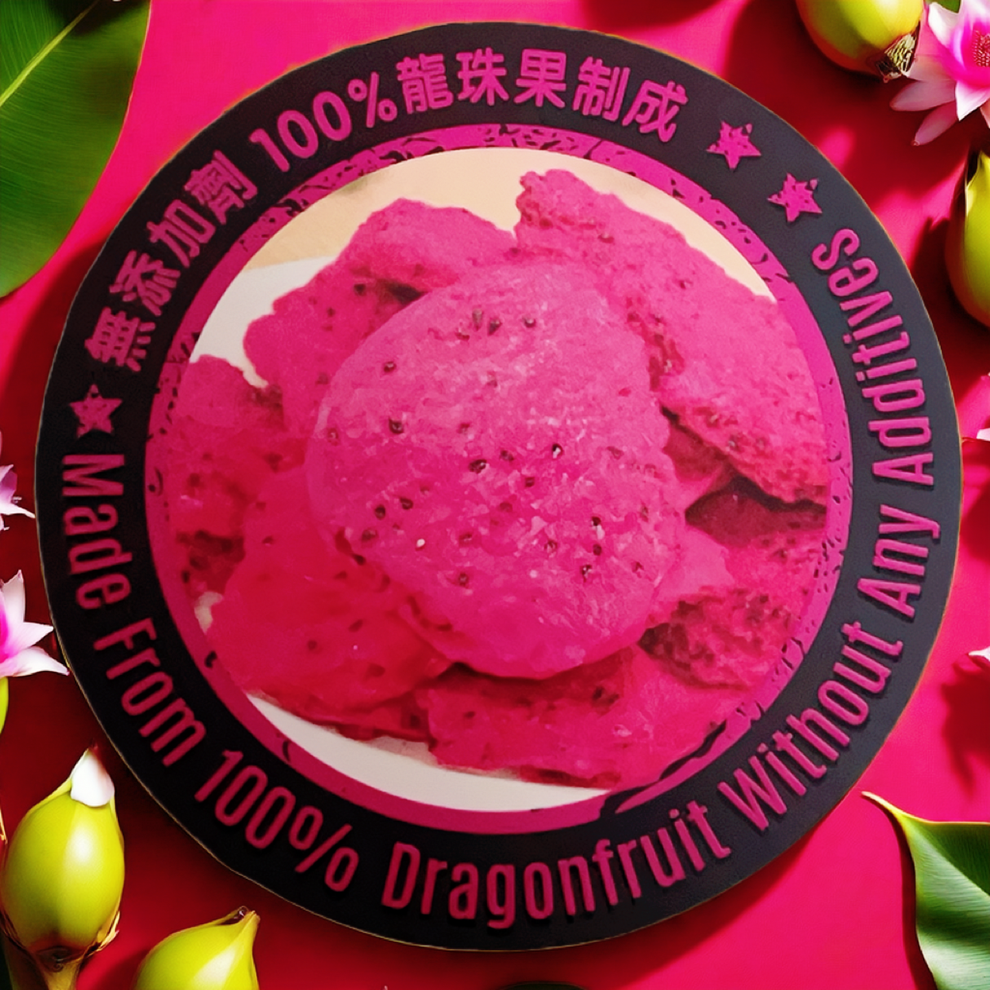 Dragon fruit tastes crunchy and freeze-dried