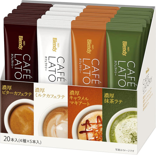 🇯🇵 Japan Direct – Blendy Café Latory Assorted Latte Sticks ☕✨ (20 sticks)
