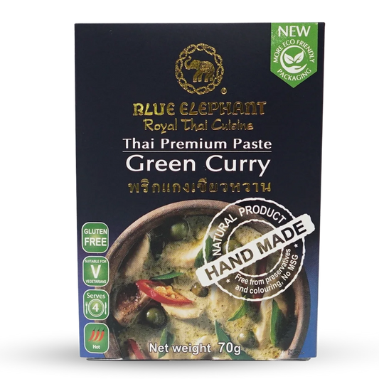 Thailand Blue Elephant Handmade Thai Green Curry Sauce (4 servings - 70g)