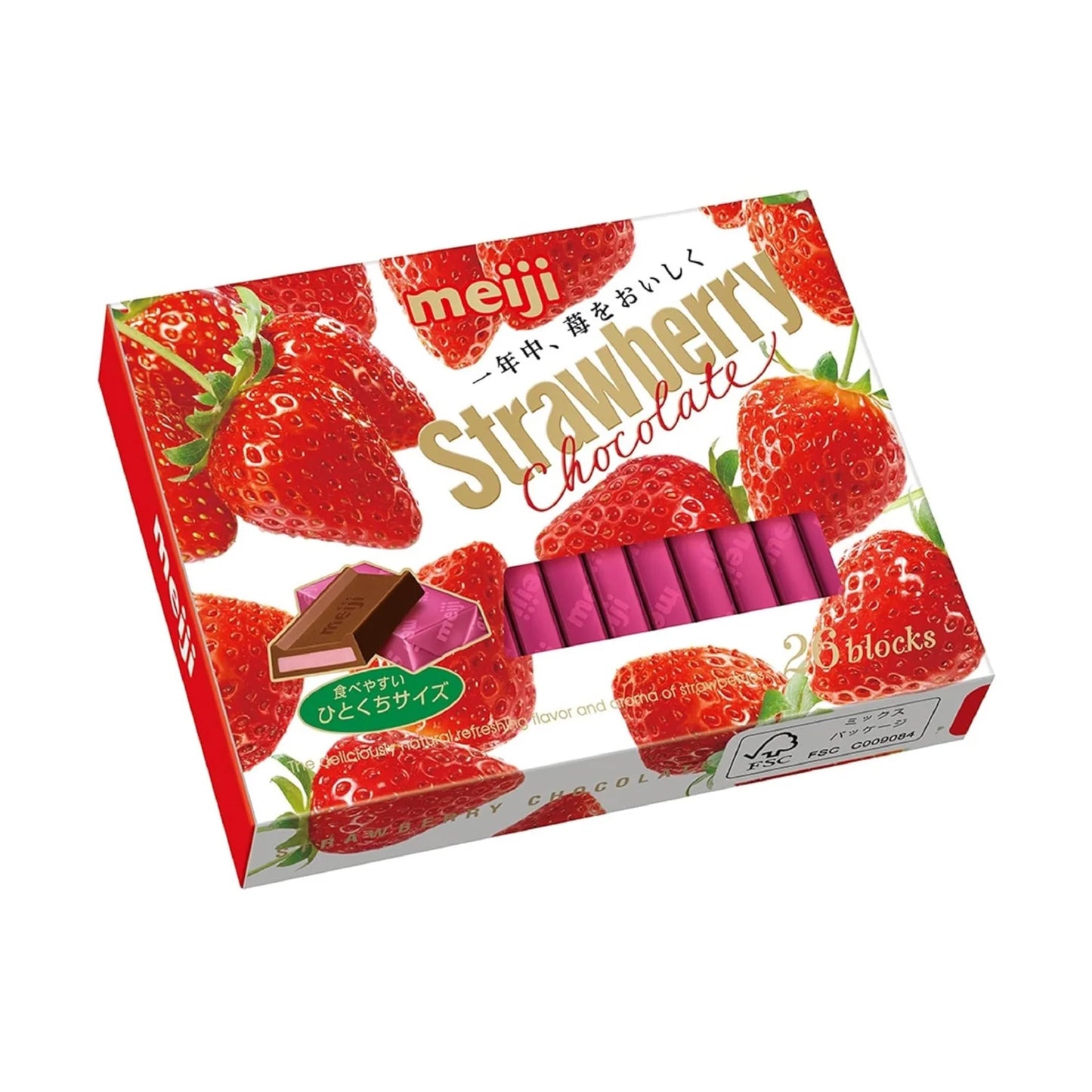 日本直送   日本 Meiji 明治士多啤梨朱古力 🍓🍫（26塊裝）