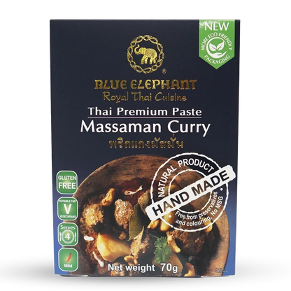Thailand Blue Elephant Handmade Thai Massaman Curry Paste (4 servings - 70g)