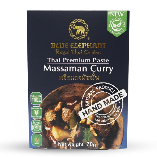 Thailand Blue Elephant Handmade Thai Massaman Curry Paste (4 servings - 70g)