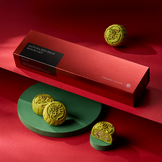 Hong Kong Patisserie La Lune Mooncake  Matcha Red Bean Mooncake (4pcs Gift Box)