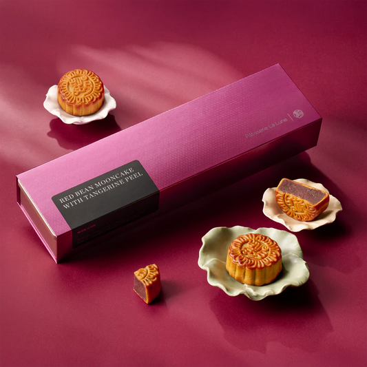 Hong Kong Patisserie La Lune Mooncake – Chenpi Red Bean Mooncake (4pcs Gift Box)