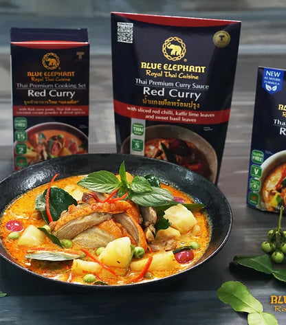 Thailand Blue Elephant Handmade Thai Red Curry Sauce (4 servings - 70g)