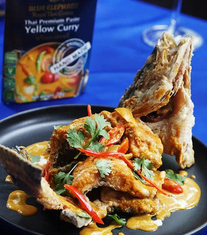 Thailand Blue Elephant Handmade Thai Yellow Curry Sauce (4 servings - 70g)