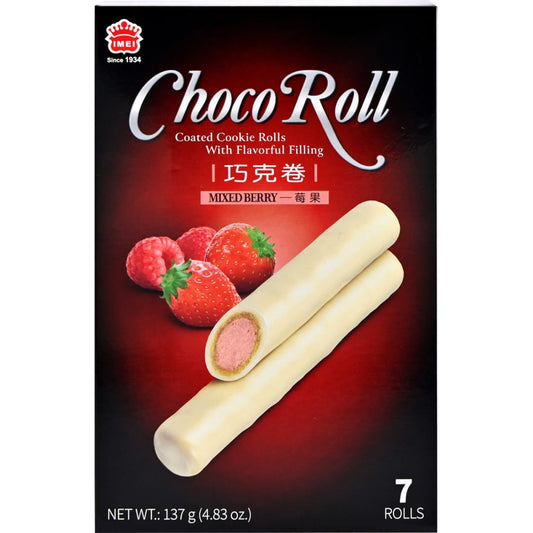 台灣 義美巧克力卷 / 蛋捲 - 莓果 137g （  7 Roll ）