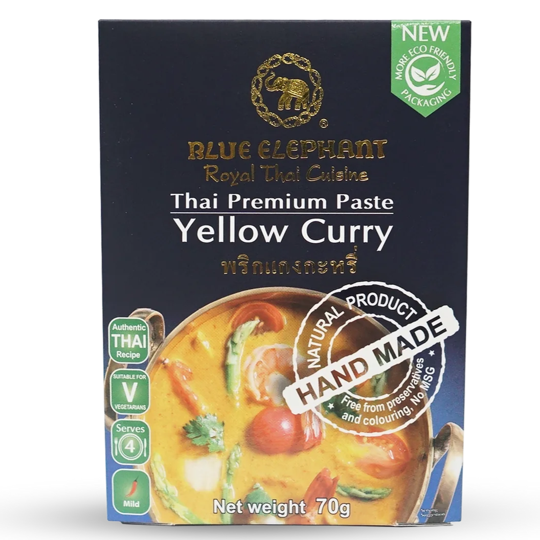 Thailand Blue Elephant Handmade Thai Yellow Curry Sauce (4 servings - 70g)