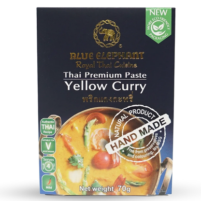 Thailand Blue Elephant Handmade Thai Yellow Curry Sauce (4 servings - 70g)