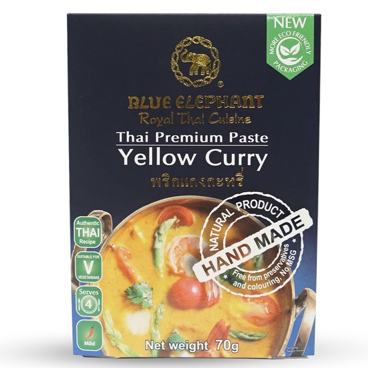 Thailand Blue Elephant Handmade Thai Yellow Curry Sauce (4 servings - 70g)