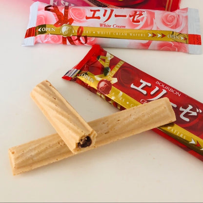 日本直送  Bourbon Elise 朱古力&白朱古力脆捲（32條）