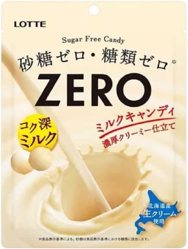 日本直送  LOTTE ZERO 北海道牛奶零糖糖果 （無糖 ）（50g)